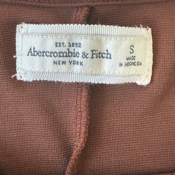 Abercrombie & Fitch Long Sleeve Shirt Dress Winter Dress Size Small Tan / Brown - Picture 8 of 12